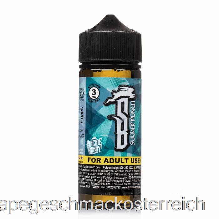 Sucker Punch – Suicide Bunny – 120 Ml, 3 Mg Vape-Geschmack